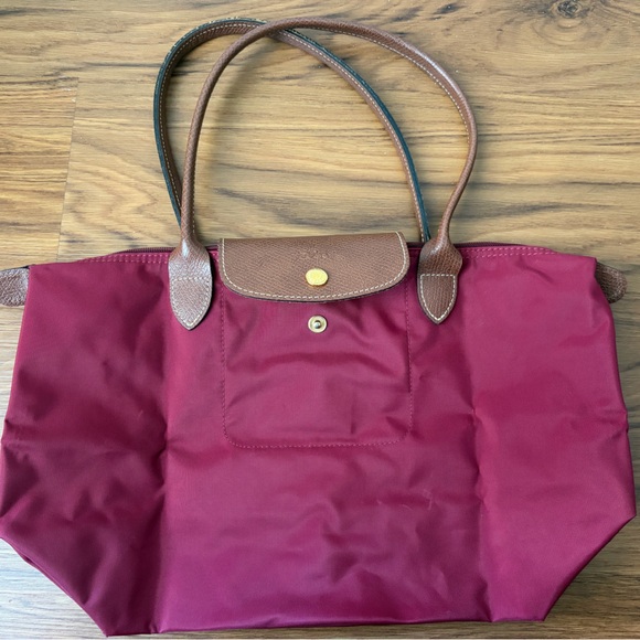 Longchamp Le Pliage Small Red Tote Bag - Picture 3 of 5